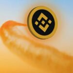 Binance logo image with orange flash