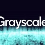 Grayscale logo embedded into artificial intelligence background