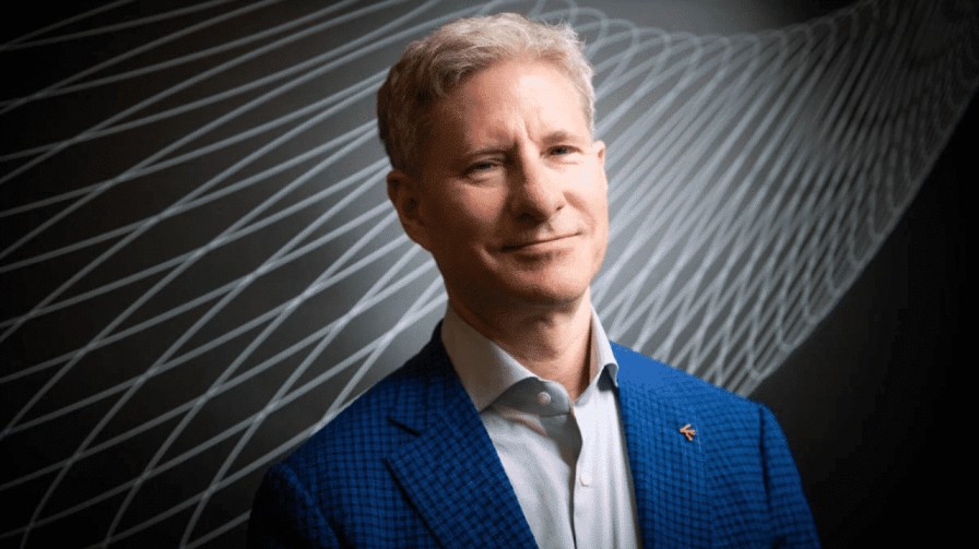 Illustration of Chris Larsen, the founder of Ripple