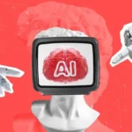 Artificial Intelligence showcased by robot arms and AI brain