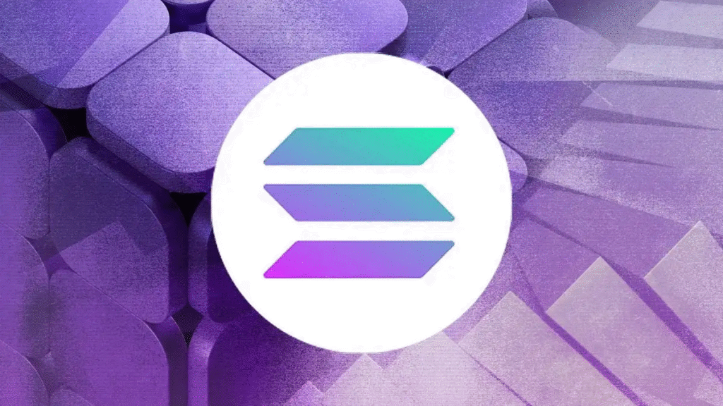 Solana ecosystem showcased by purple Solana image