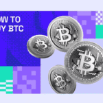 How to buy Bitcoin, various Bitcoin logos.