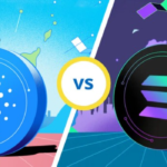 Solana and Cardano images in competition with each other.